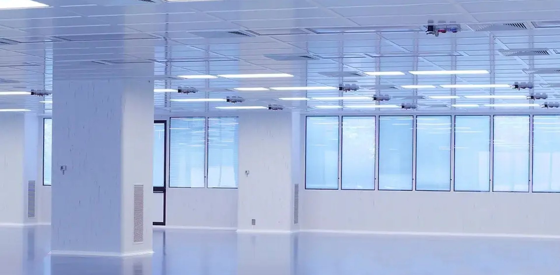 Interior Lighting of an empty commercial space