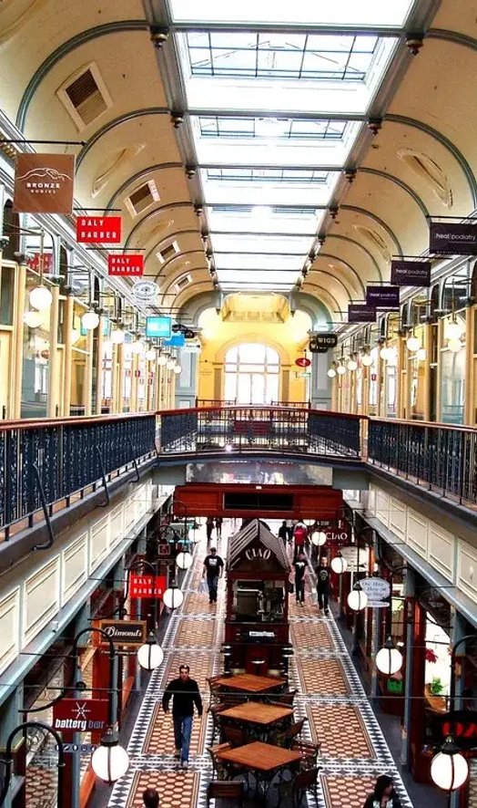 Modern Commerical Building Exterior with Warm Lighting