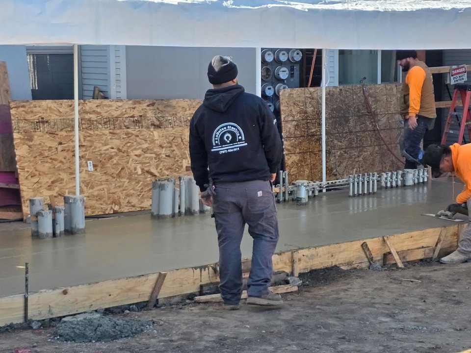 LoDolce Electric team at an electrical construction project