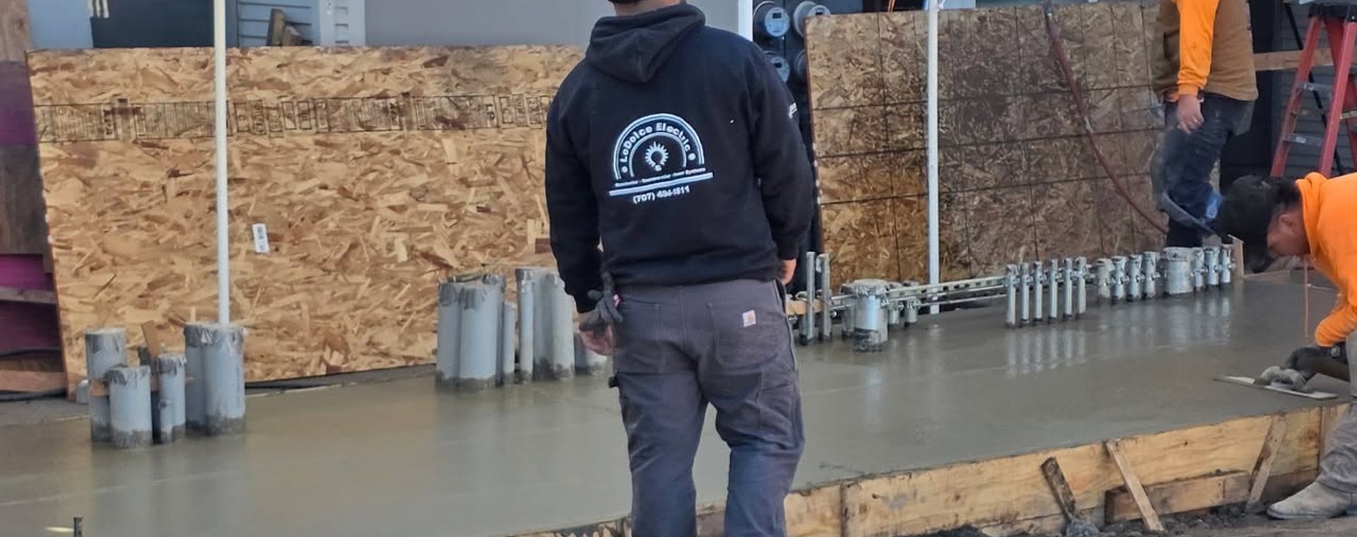 LoDolce Electric team member on a Sonoma County electrical project