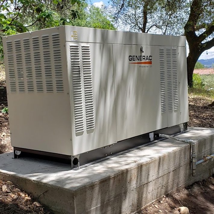 Newer Generac standby generator installed by LoDolce Electric