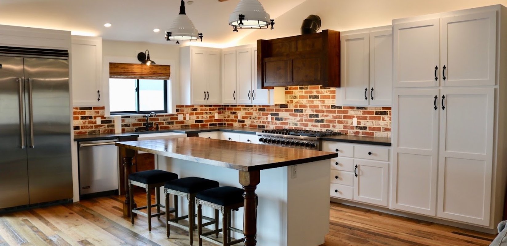 Bright kitchen lighting and recessed lighting in a Sonoma County home